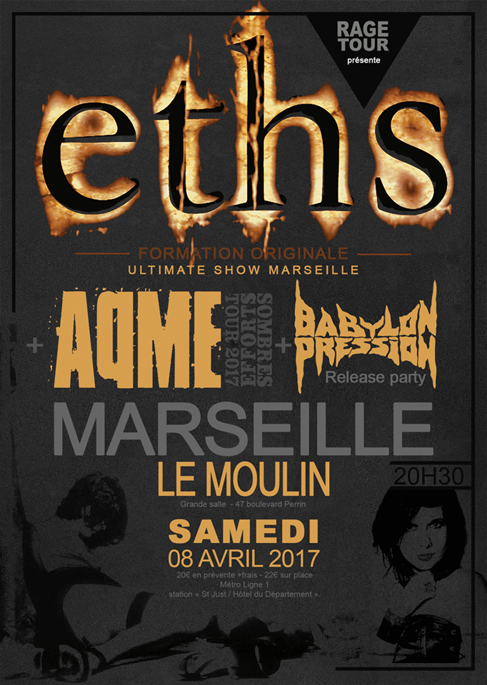 ETHS + AQME + BABYLON PRESSION, Le Moulin, Marseille, 08/04/2017