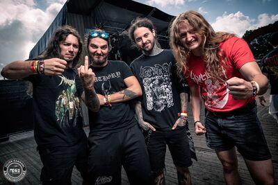 Backstage portraits of the band Refore during Wacken Open Air 2025