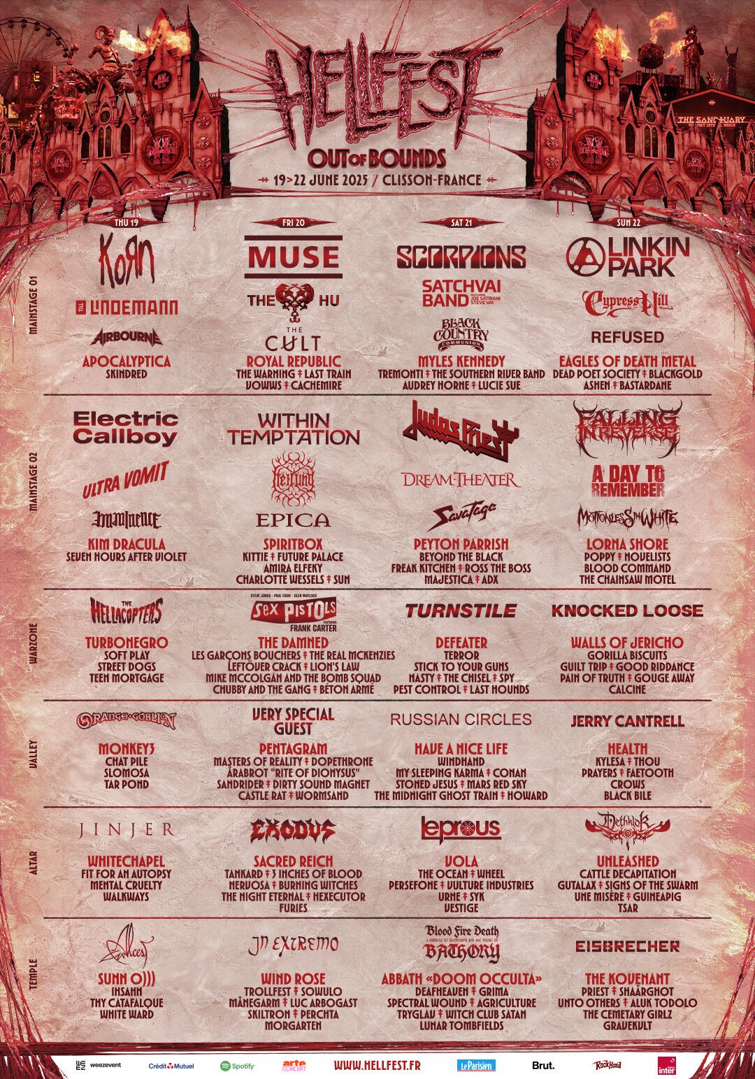Le Hellfest 2025 Dévoile une Affiche Monumentale !