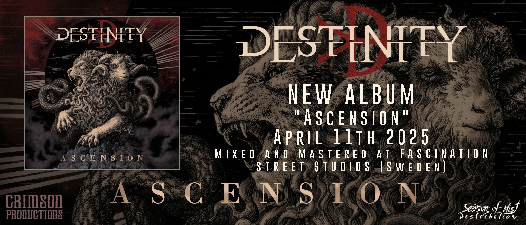 DESTINITY : Nouvel album "Ascension" le 11 avril 2025