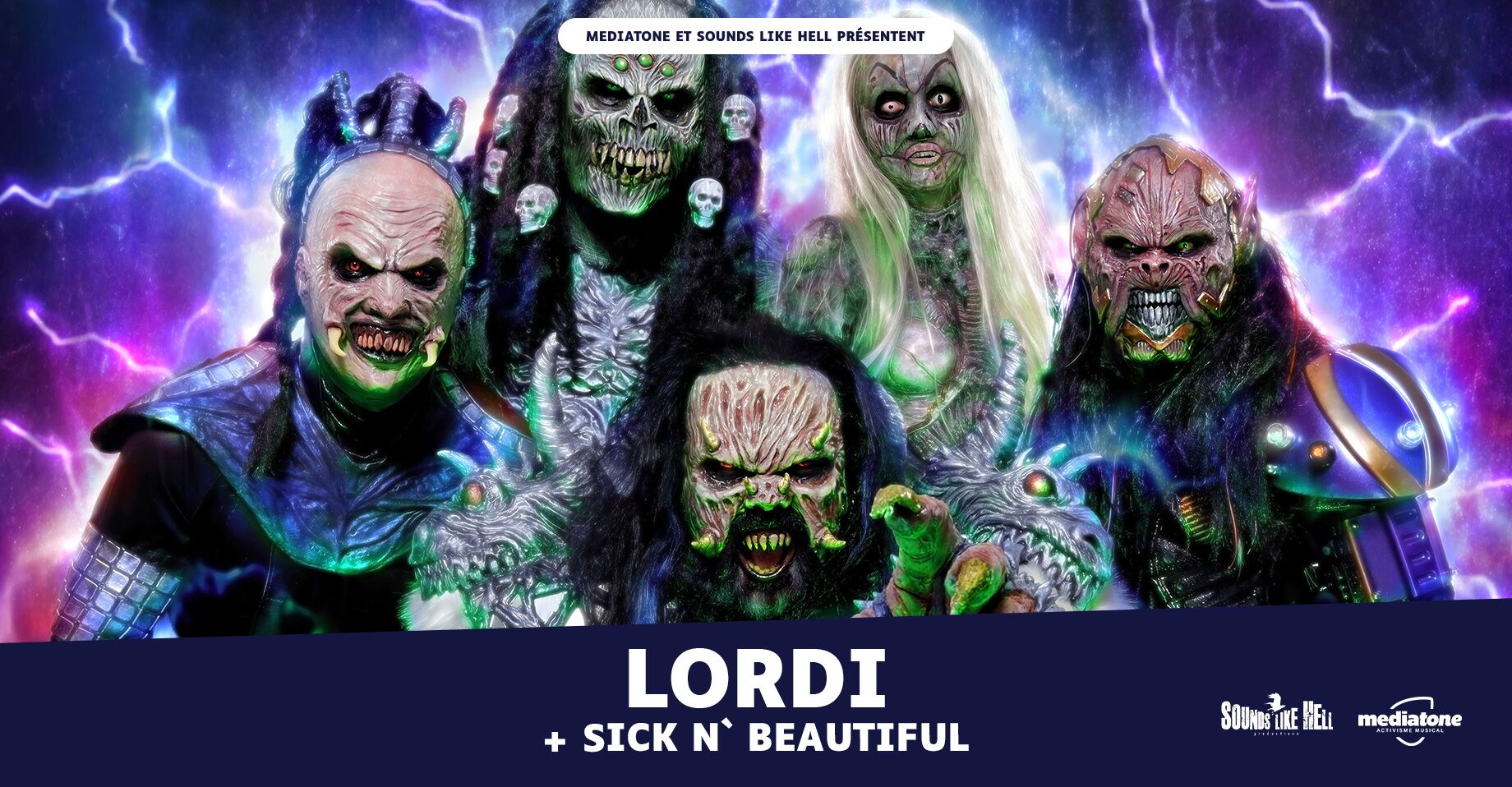 Lordi de passage en France en avril 2025