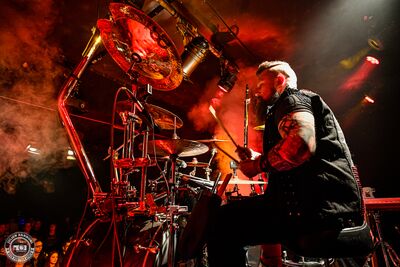 Le batteur d’Anonymous Bastards pendant leur concert au NED à Montreux