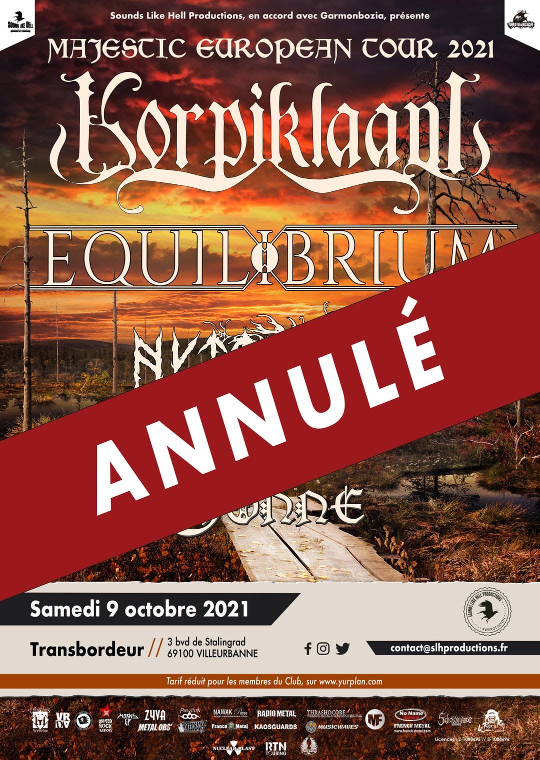 [KORPIKLAANI] Tournée annulée !