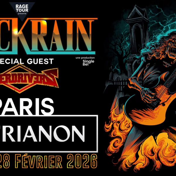 affiche du concert de BlackRain au Trianon le 28 février 2026 avec OVERDRIVERS