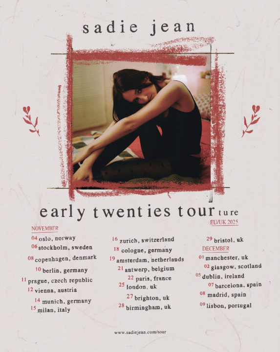 Sadie Jean affiche de sa tournée