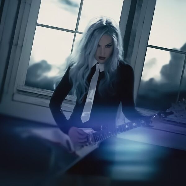 Alissa White-Gluz jouant de la guitare dans son nouveau clip solo « The Room Where She Died »
