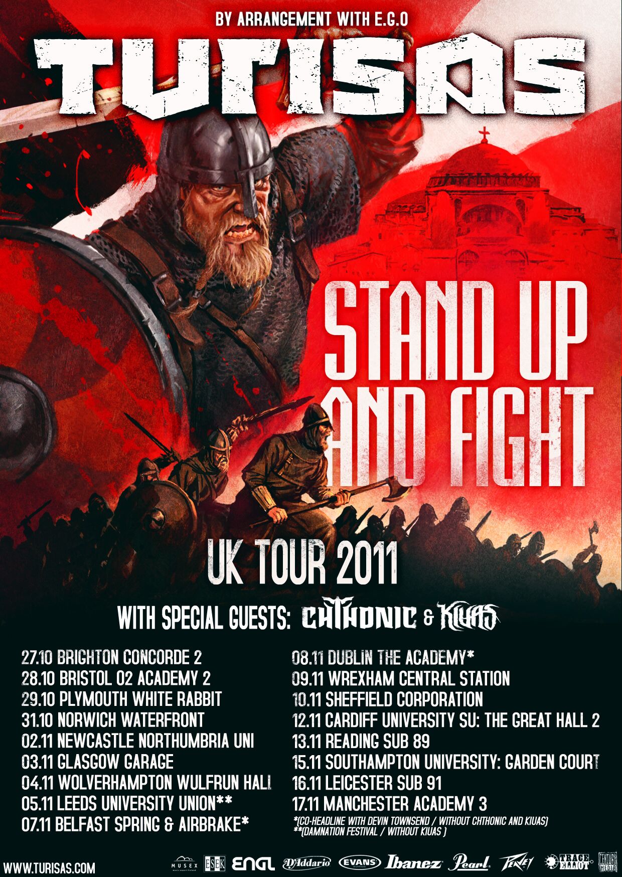 TURISAS, Manchester Academy 3, Manchester (ROYAUME-UNI), 17/11/2011