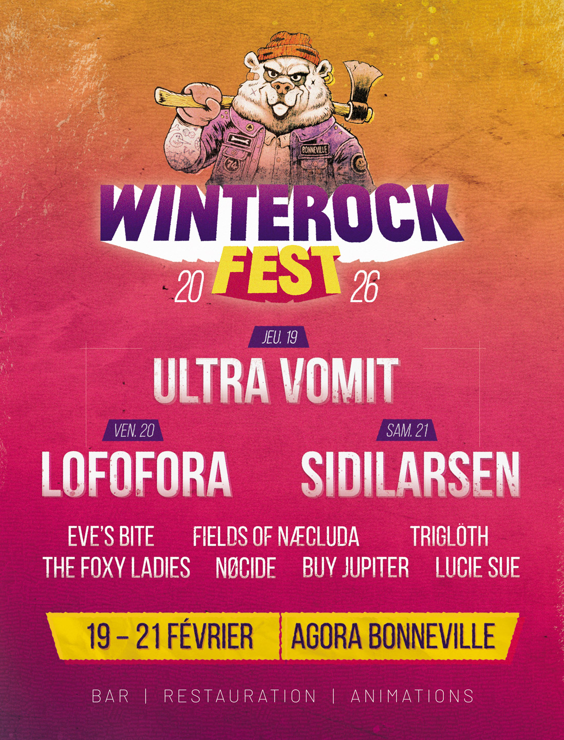 Affiche du Winterock Festival 2026 à Bonneville en Haute Savoie