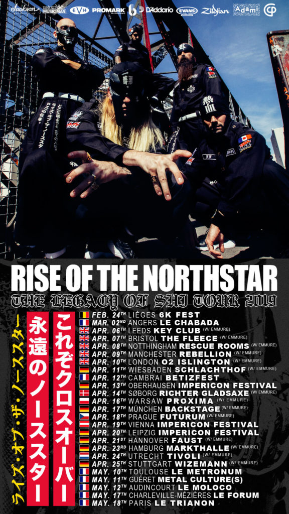 RISE OF THE NORTHSTAR en tournée européenne en 2019