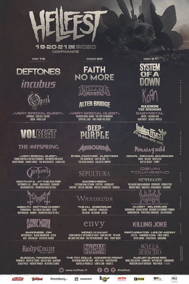 Hellfest, Line-up 3J